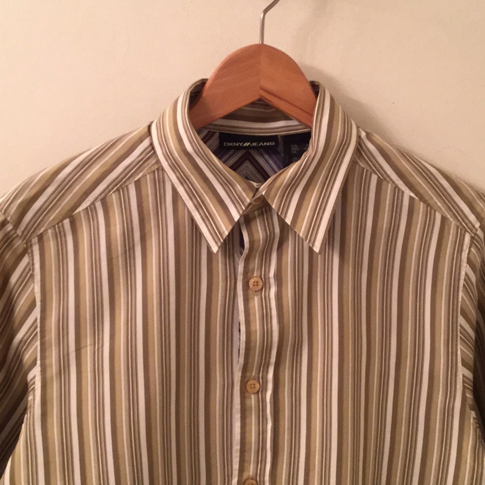 DKNY Jeans Button Front L/S Shirt Size Small